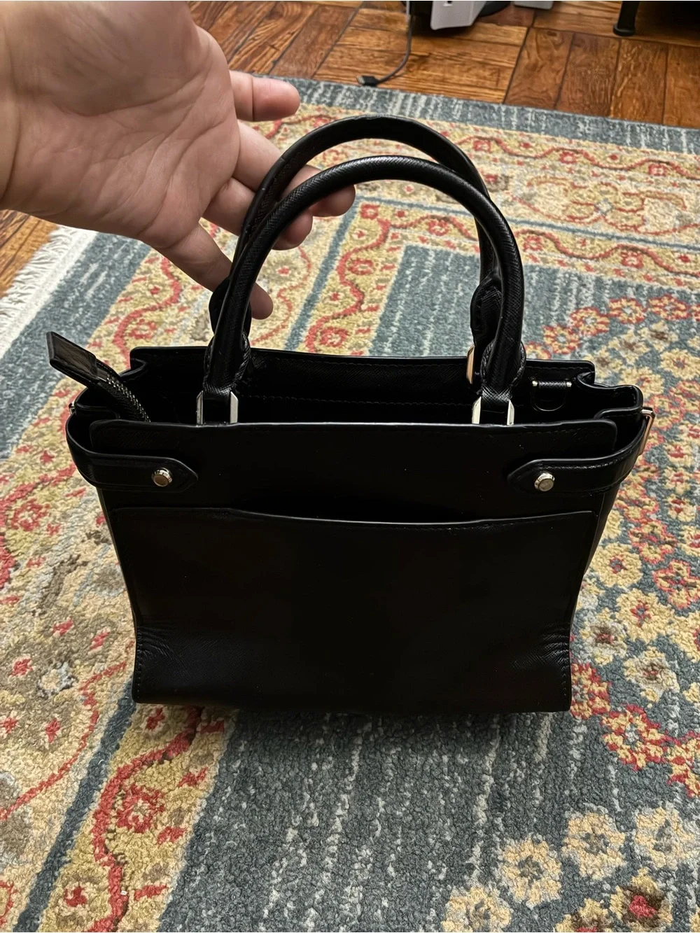 kate spade Staci Black Leather Structured Satchel - Picture 4 of 7